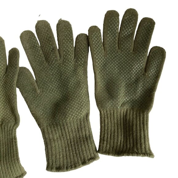 Lot 2 Pairs USMC Wool Glove Inserts Enhanced Grip Liners Olive Drab Marine Corps - Picture 6 of 7